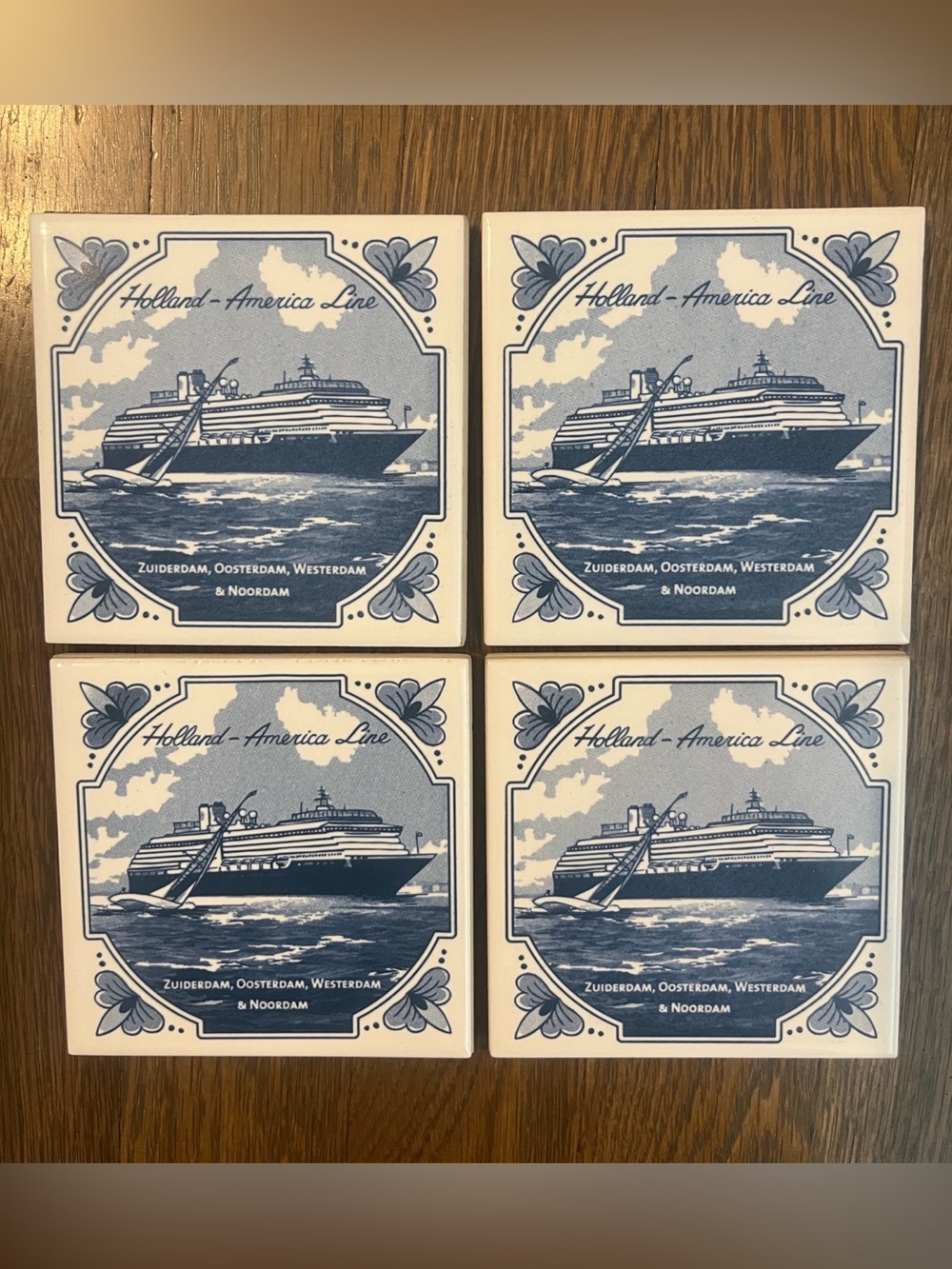 Holland - America Line Tile Coaster Set of 4